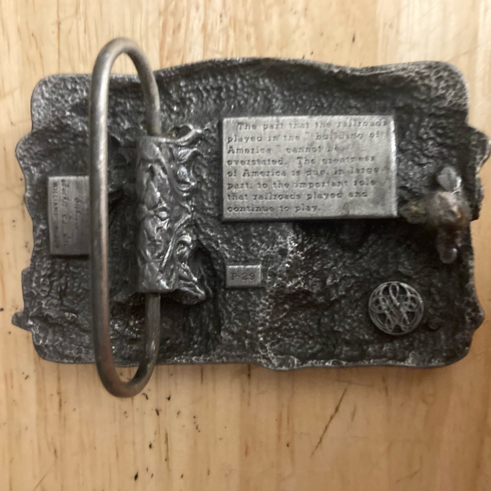 Vintage Railroads built America belt buckle.1984 Siskiyou buckle co inc - Picture 7 of 8